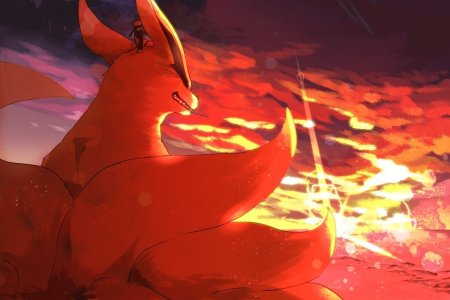 Девятихвостый Лис Наруто Манга