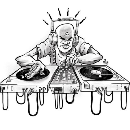Диджей рисунок