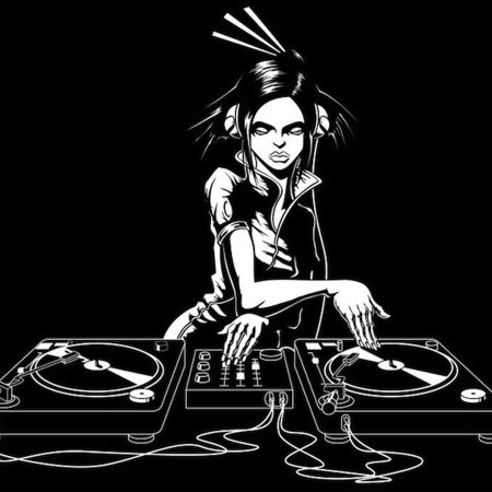 Диджей за пультом арт