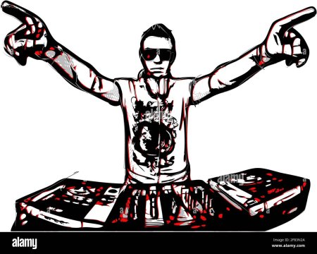 Диджее за пультом мульт...