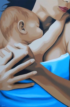 Мать и младенец арт