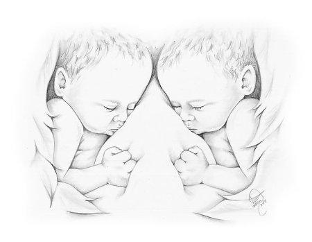 Двойняшки рисунок