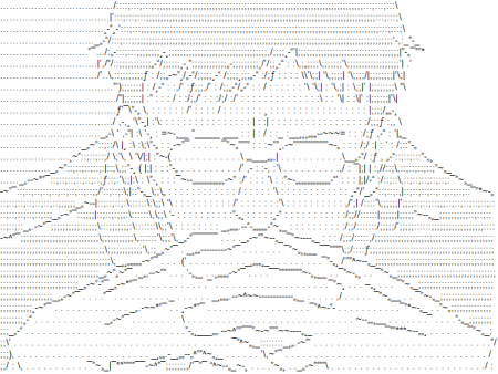 Репродукция моны Лизы ASCII