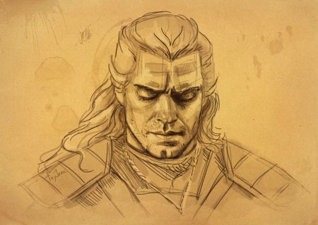 Ведьмак скетчи Генри Кавилл