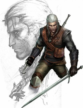 Геральд Ведьмак карандашом