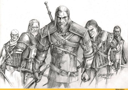 Геральд Ведьмак срисовка