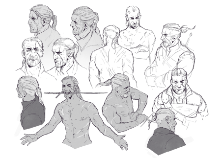 Геральт белый волк