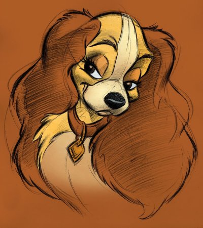 Леди и Бродяга мультфильм арт