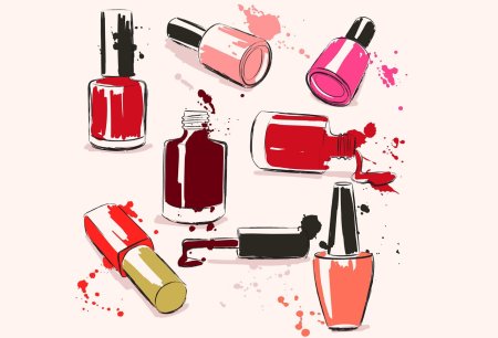 Тюбик лака для ногтей вектор