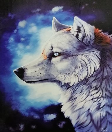 Красивый волк