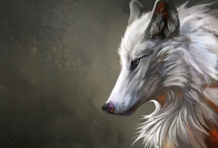 Белый волк арт