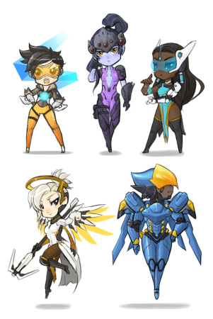 Overwatch Чиби персонажи