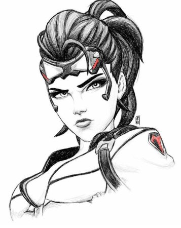Скетчи Overwatch Widowmaker