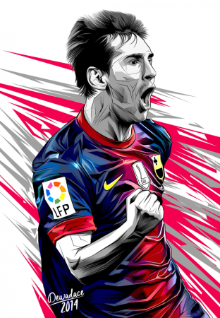 Messi футболист рисунок