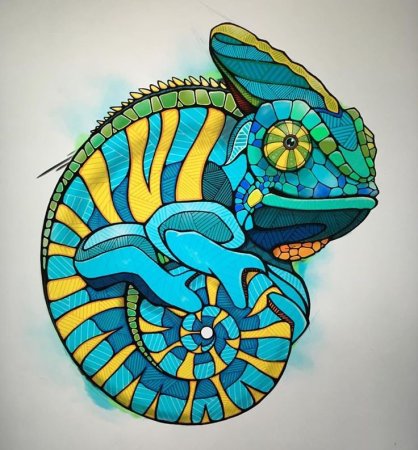 Хамелеон арт