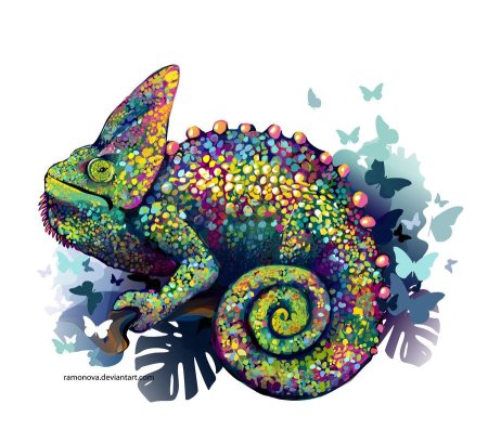Хамелеон рисунок