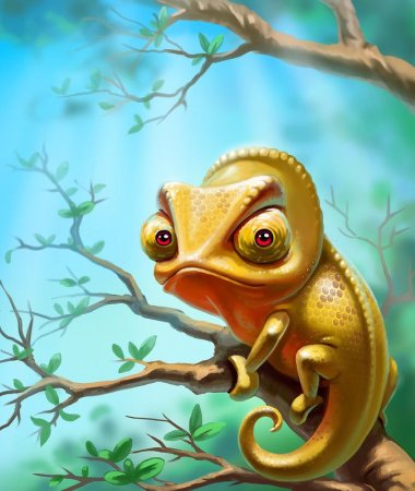 Хамелеон рисунок