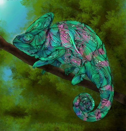 Хамелеон арт