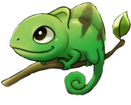 Хамелеон мультяшный