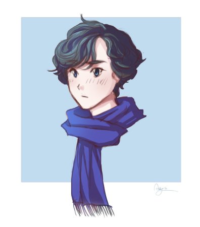 Бенедикт Камбербэтч Шерлок Холмс арт аниме