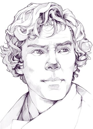 Бенедикт Камбербэтч Шерлок портрет