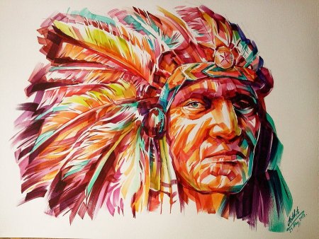 Индеец в профиль