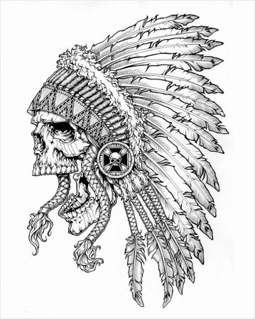 Афликшен череп индейца