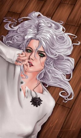 Цири Ведьмак рисунок карандашом