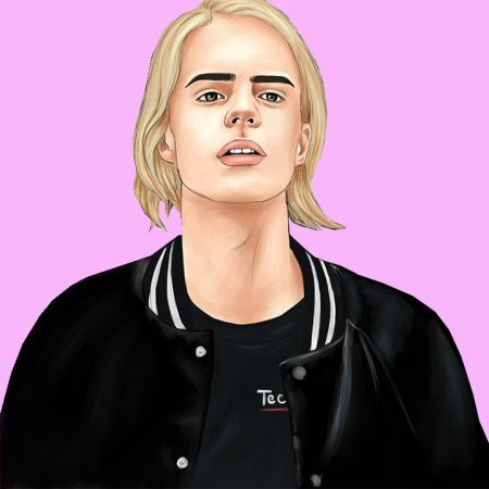 Репер фараон карандашом портрет