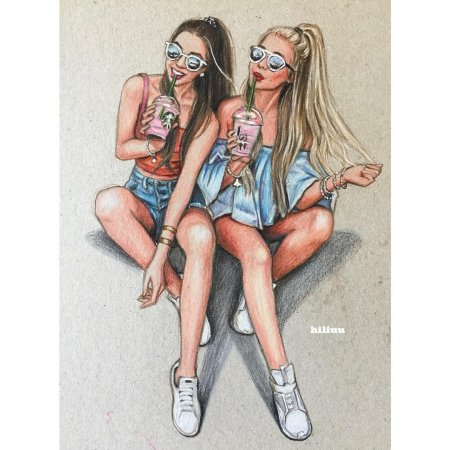 Две мультяшные девушки