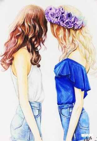 Подруги рисунок