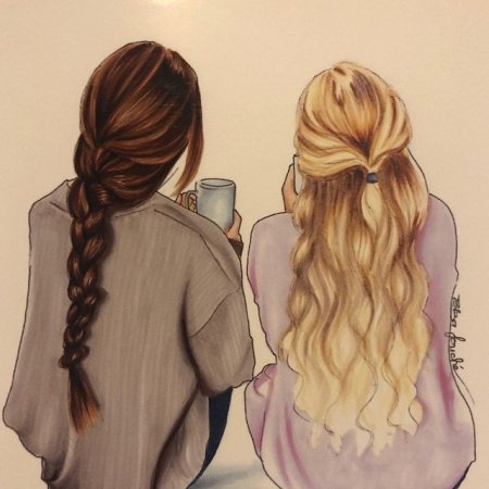 Подруги рисунок