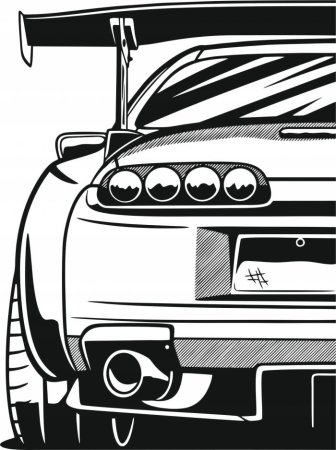 Тойота Супра а80 рисунок