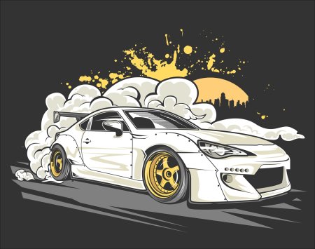 Автомобиль в мультяшном стиле