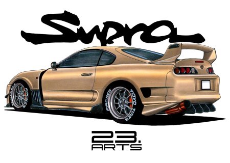 Тойота Супра а80 рисовка