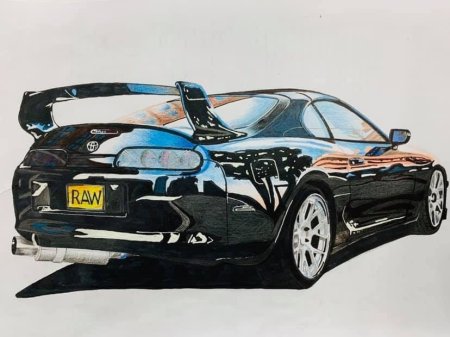 Toyota Supra a80 карандашом