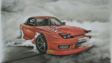 Арт карандашом машины