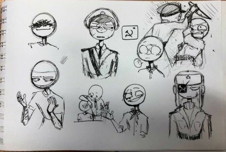 Countryhumans рисунки карандашом
