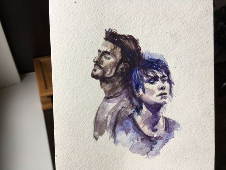 Портрет Земфиры акварель