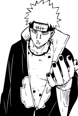 Яхико Пейн черно белый