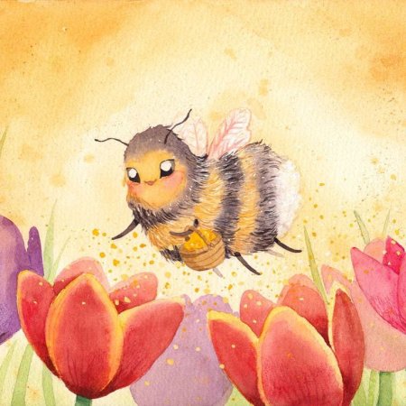 Пчелки милые иллюстрации