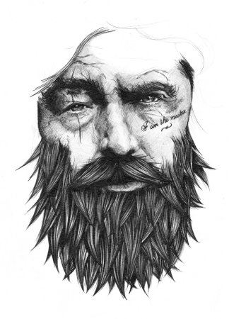 Рисование бороды