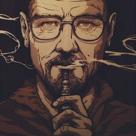 Уолтер Уайт курит