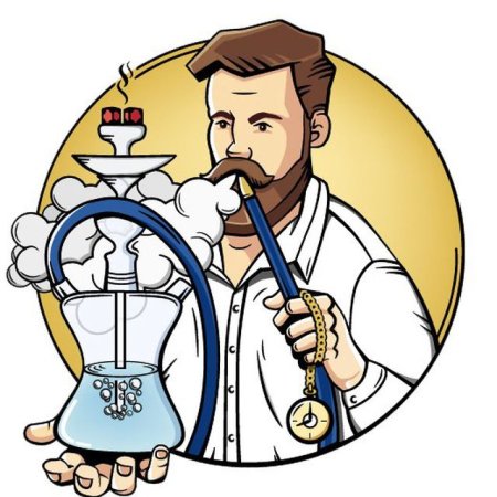 Курит кальян рисунок