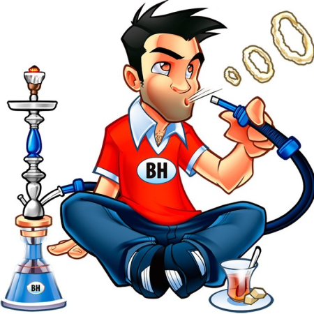Кальянщик мультяшный