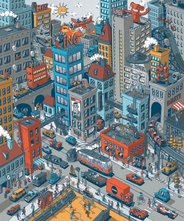 Город иллюстрация