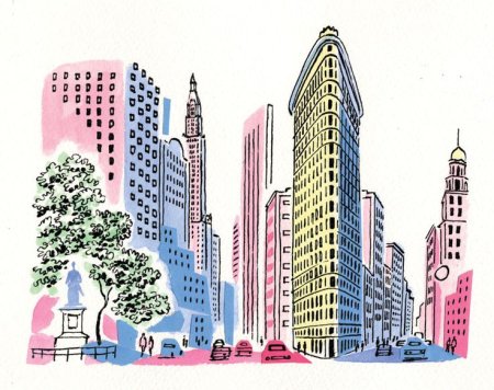 Образ современного города рисунок