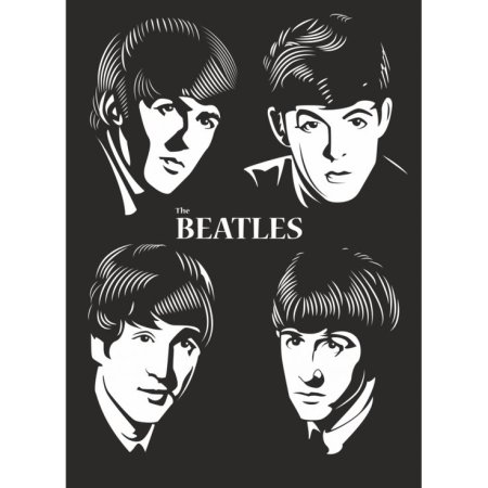 Группа the Beatles трафарет