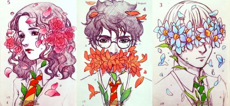 Растения арты в скетчбуке