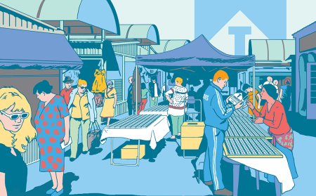 Рынок иллюстрация